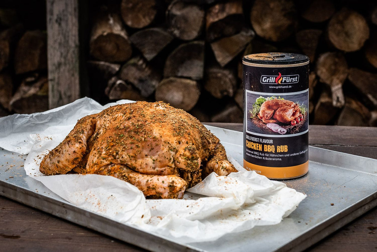 Nærbilde av Chicken BBQ rub 230 g - Grillfürst i strøer