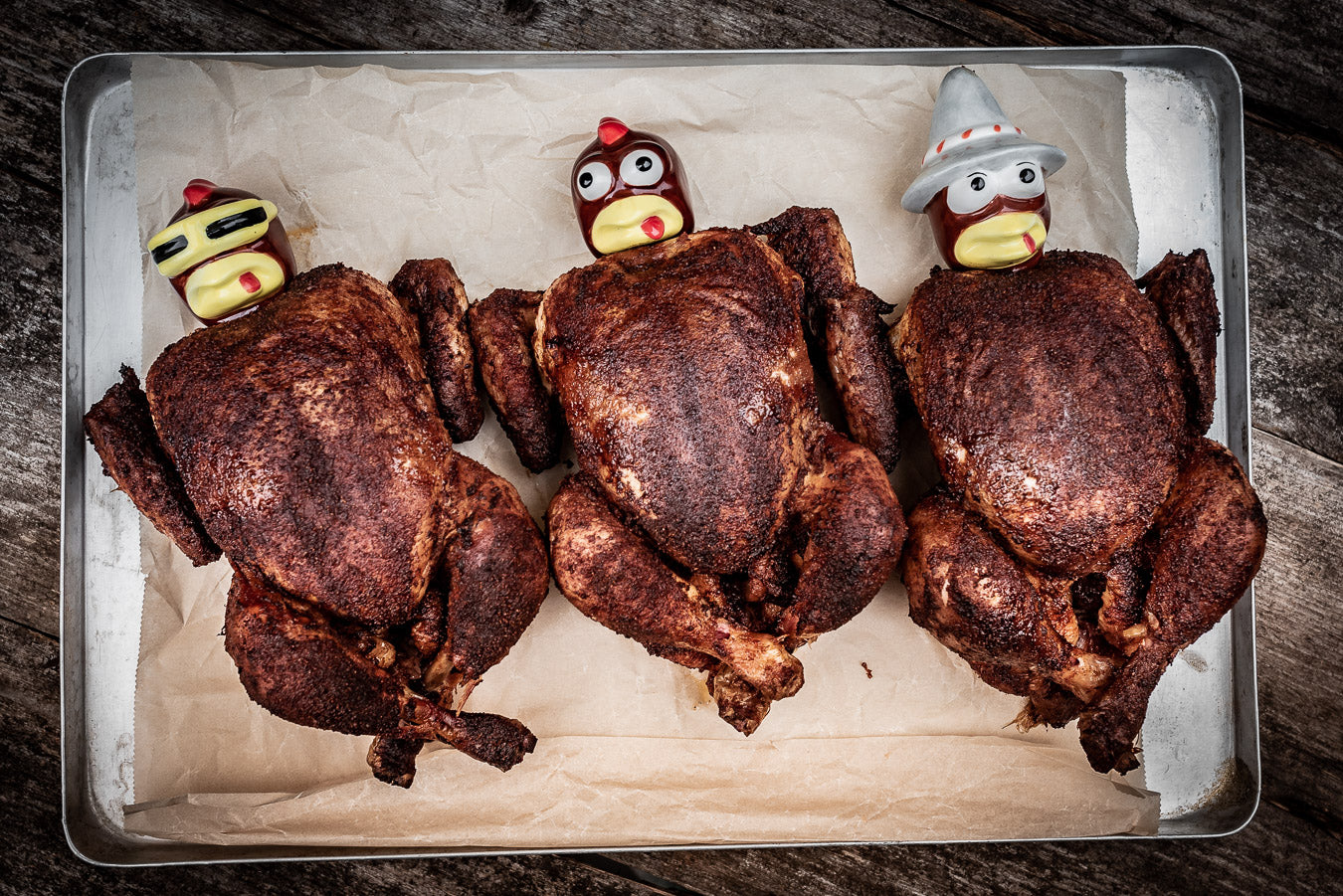 Montert Chicken Head Rocko kyllingholder porselen - Grillfürst