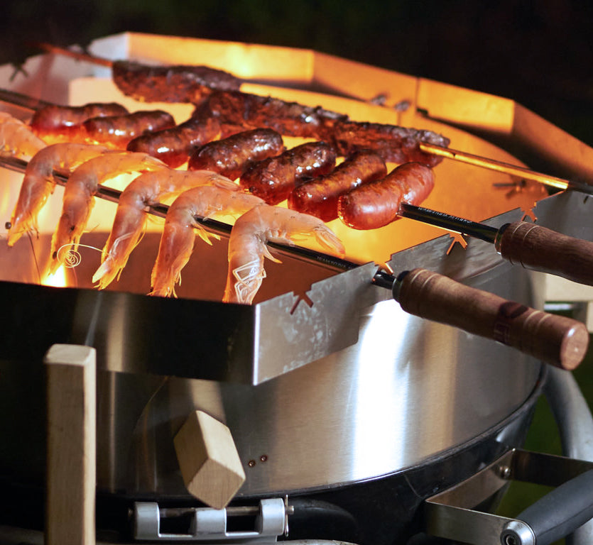 Montert Churrasco BBQ-sett på Smokin PizzaRing 67 cm