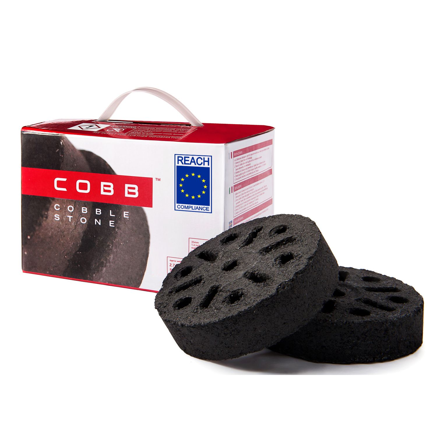 Cobble Stone kokoskull briketter 6 stk. - Cobb forfra