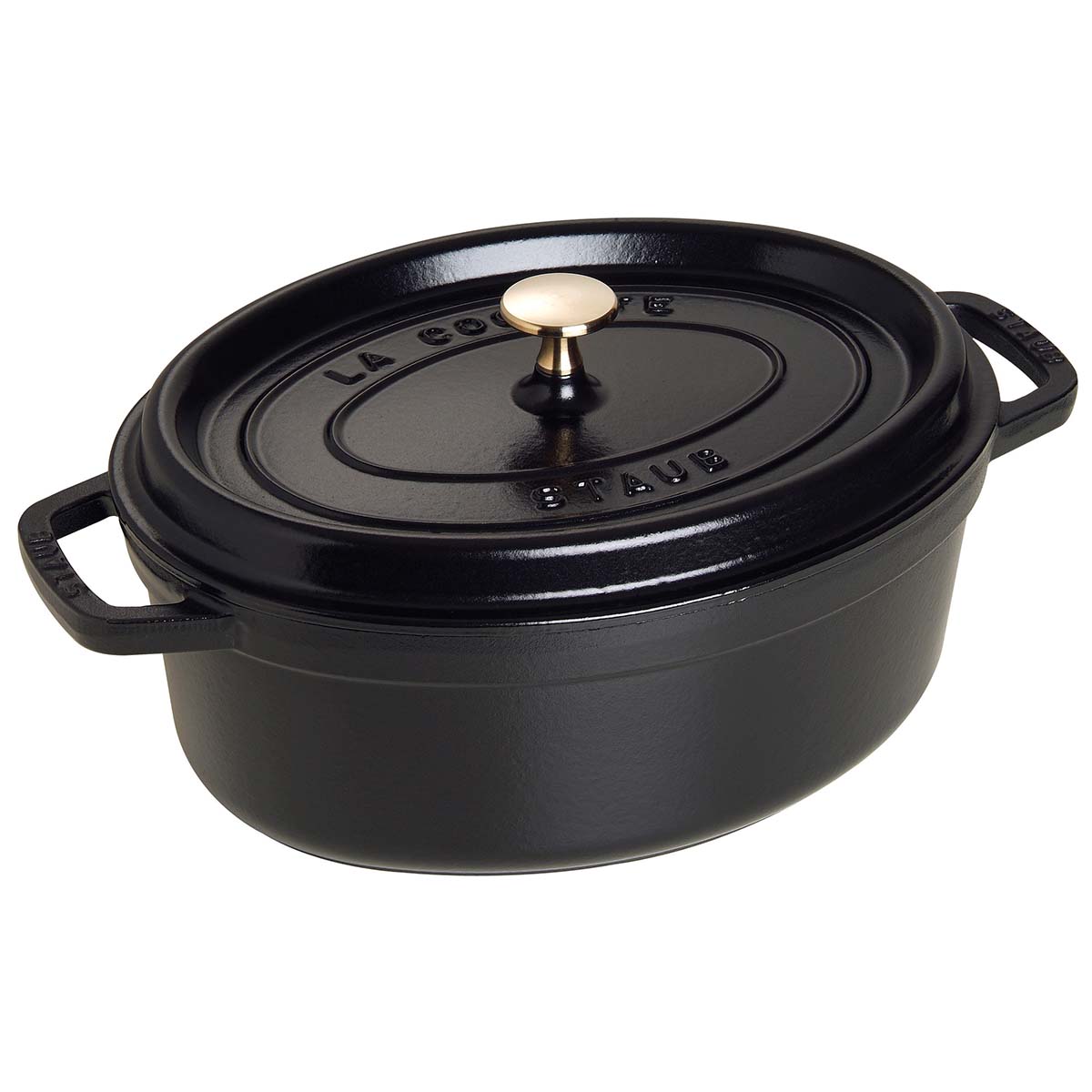 Cocotte 29 cm svart støpejern - Staub forfra