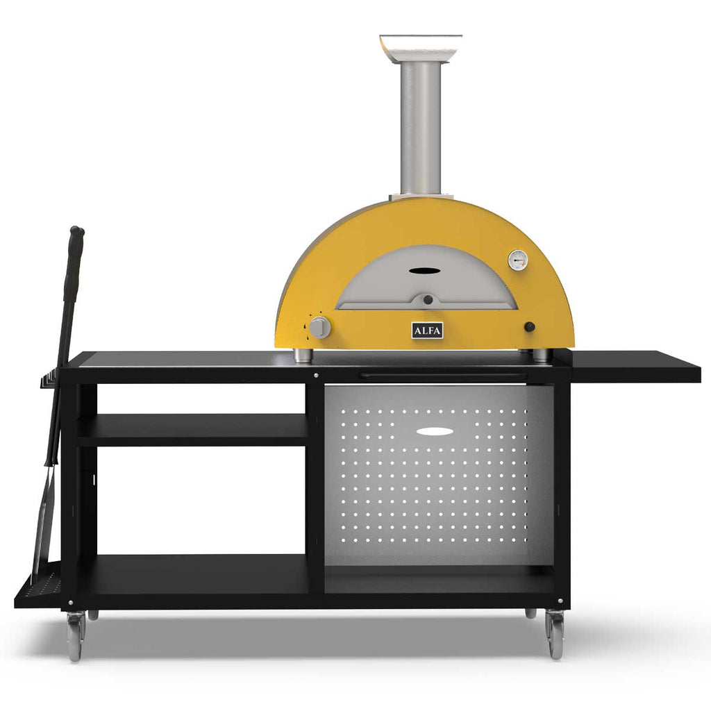 Cooking Station 160 rustfritt stål arbeidsplate håndtak for manøvrering