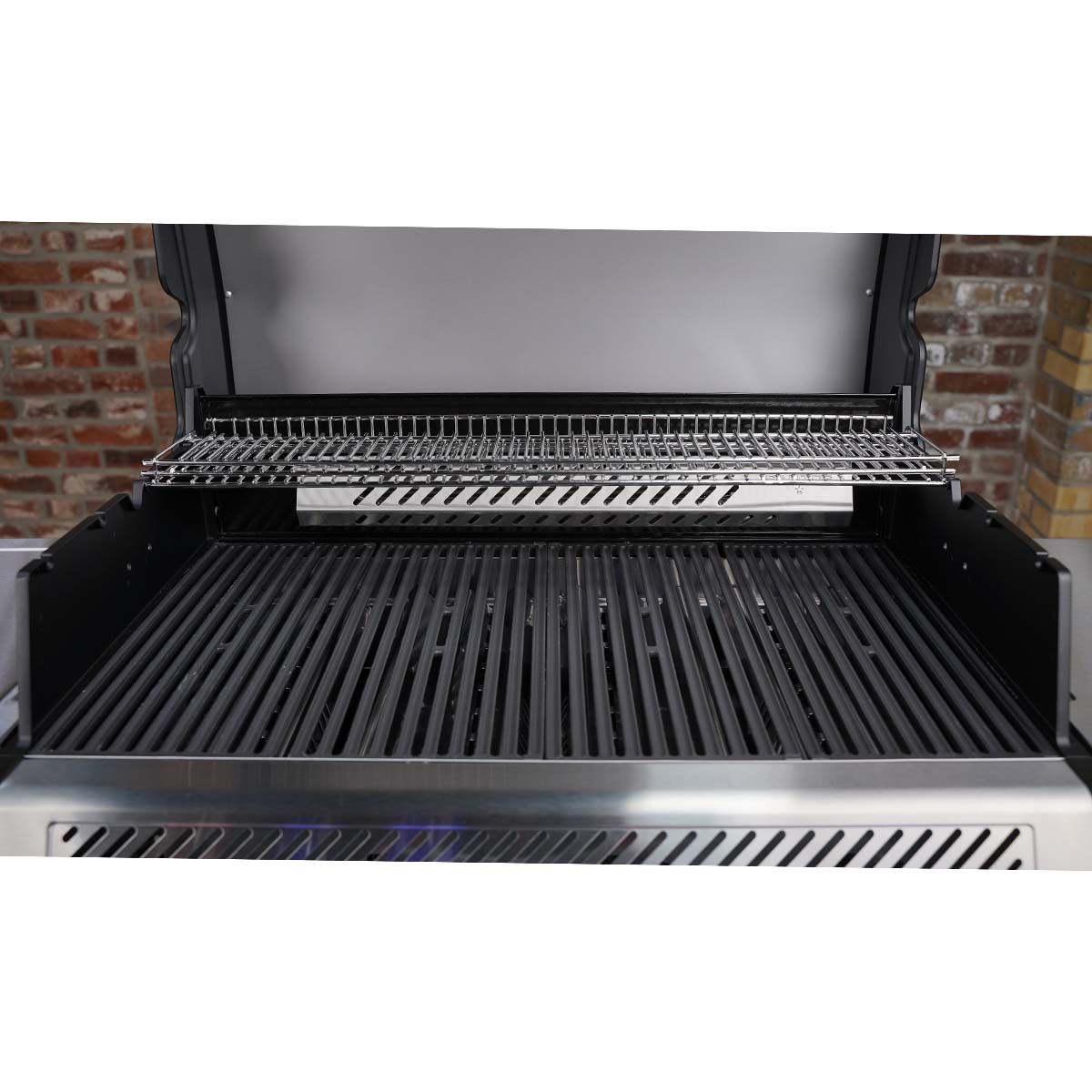 Gassgrill S-418 Pro rustfritt stål 4 brennere bakbrenner - SANTOS