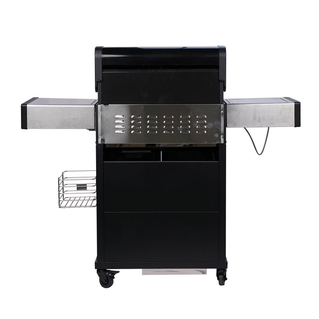 Gassgrill S-318 Pro svart sidebrenner bakbrenner bundle - SANTOS