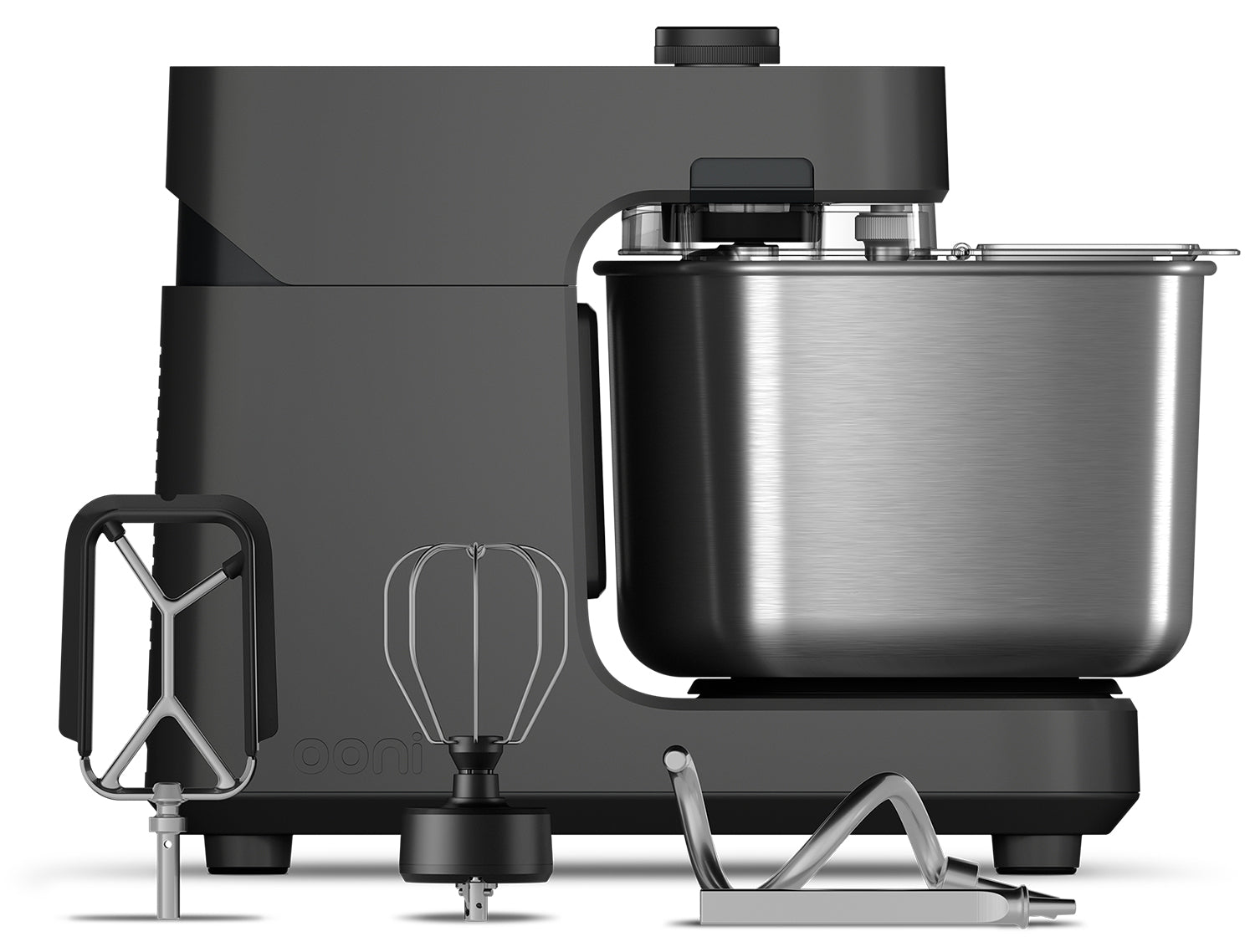 Deigmaskin Halo Pro Charcoal Grey med åpen bolle og deig