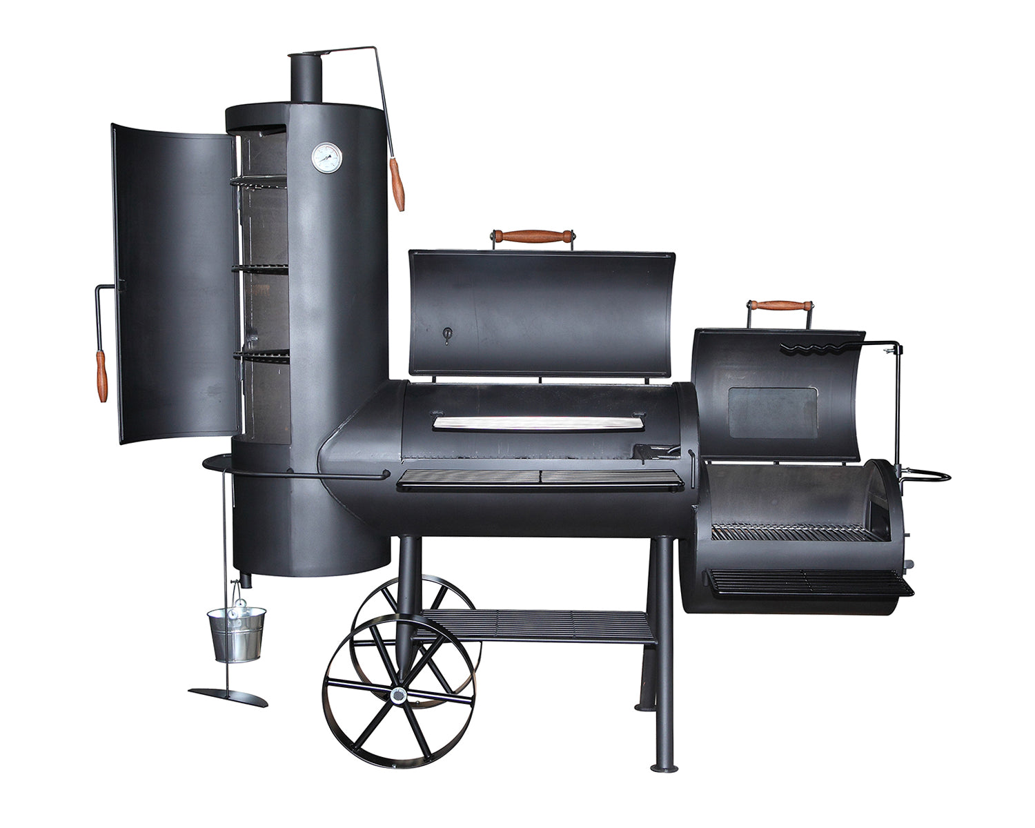 Detaljbilde av røyketårn på Smoker ST18 18" med røyketårn rustfritt stål rist