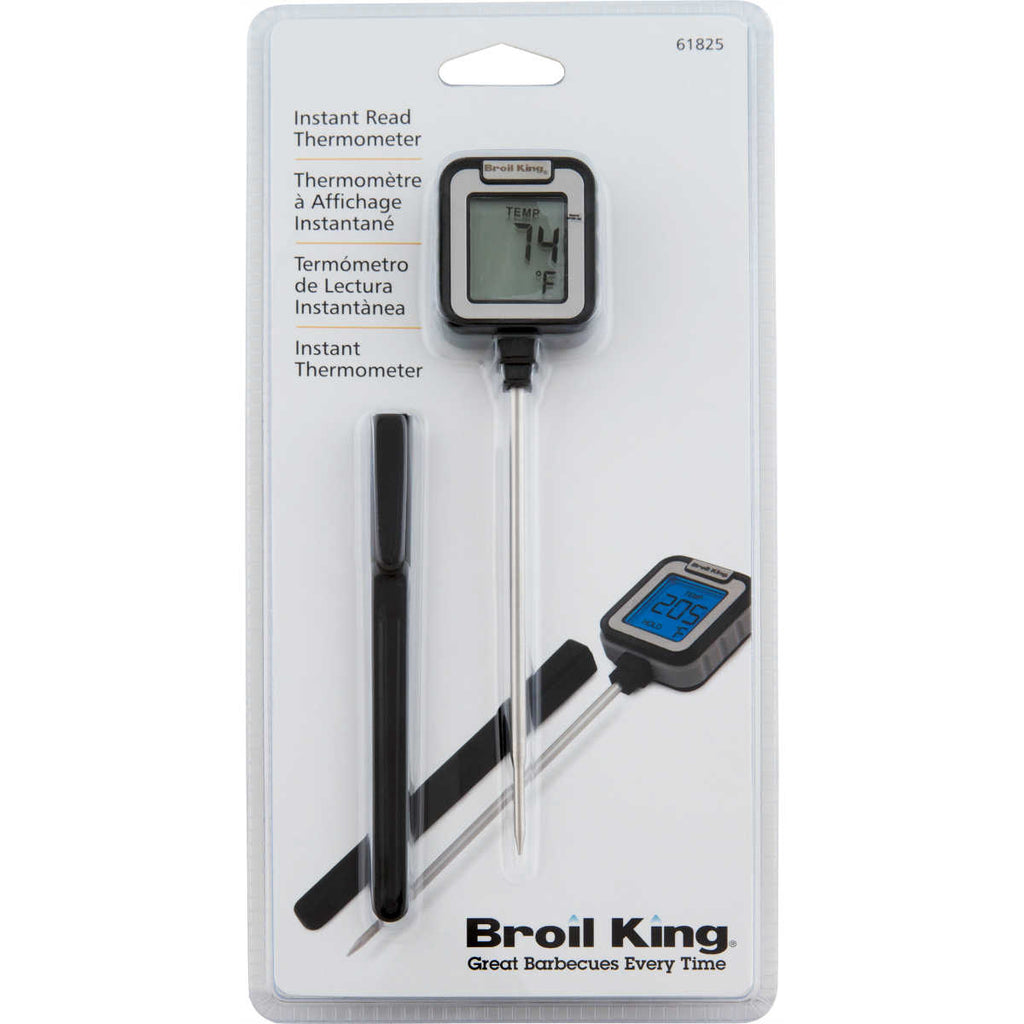 Nærbilde av digital skjerm på Digitalt steketermometer Instant med sonde Broil King