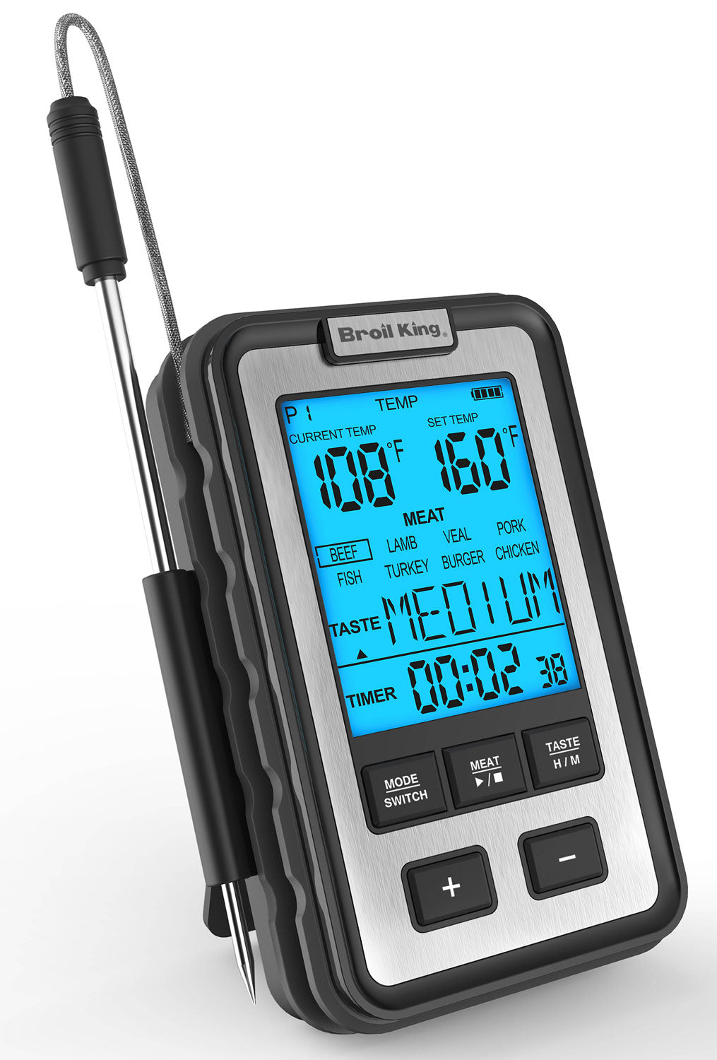 Digitalt steketermometer med 2 prober for sidebord - Broil King bakside
