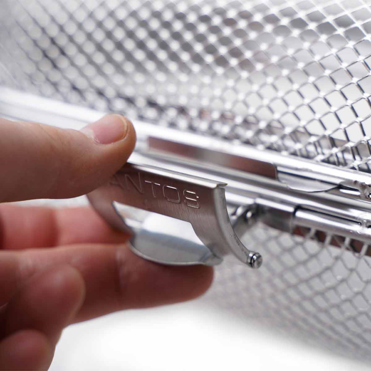 Detalj av Dreiespidd-kurv rustfritt stål for rotisserie - SANTOS