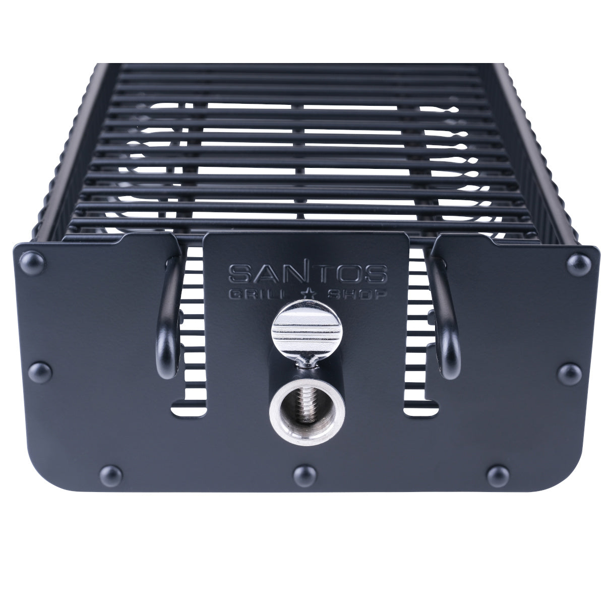 Dreiespidd-kurv sett for rotisserie grillkurv firkantet - SANTOS sideprofil