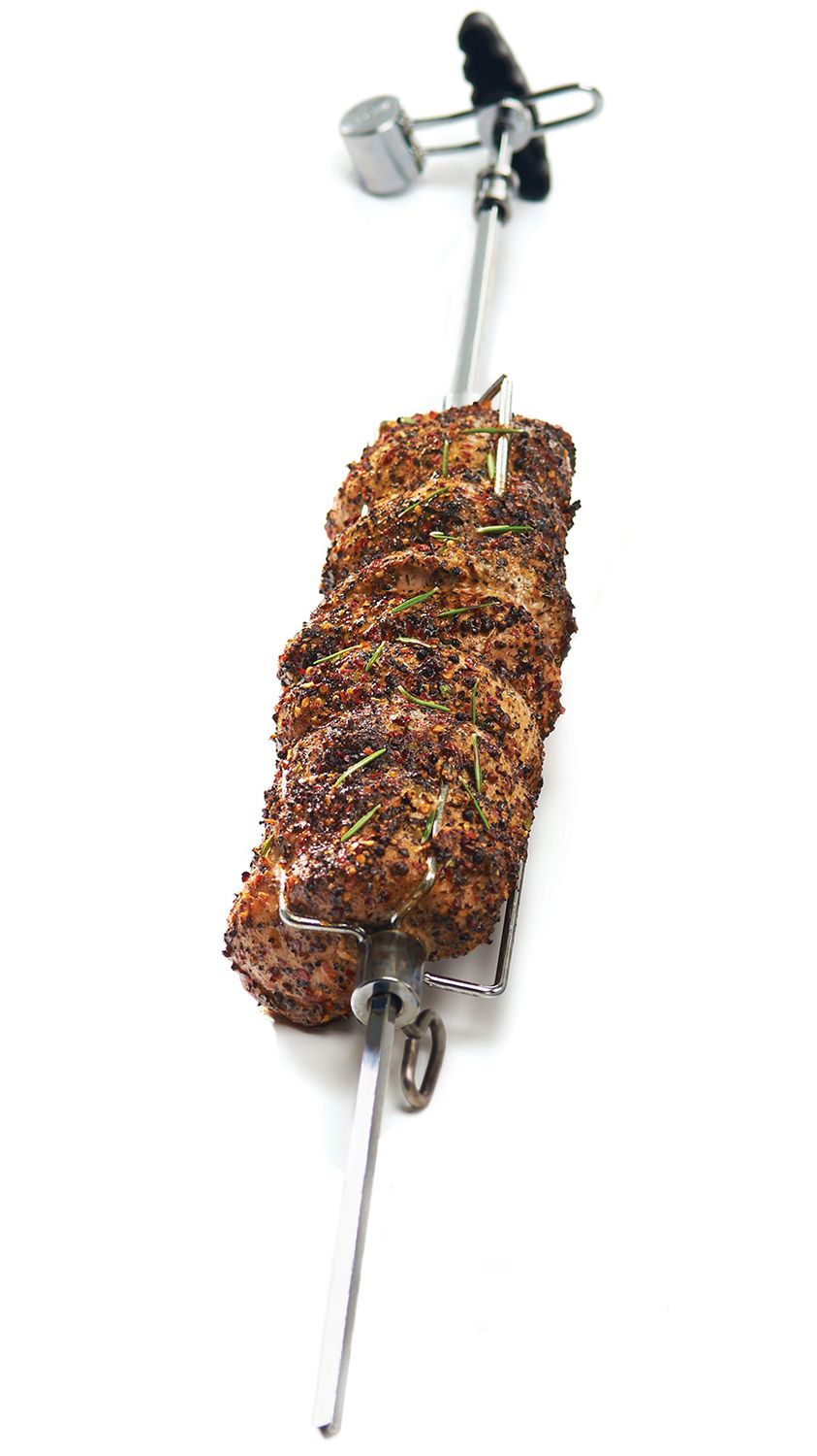 Dreiespidd-sett med elektromotor 100 cm - Broil King bakside