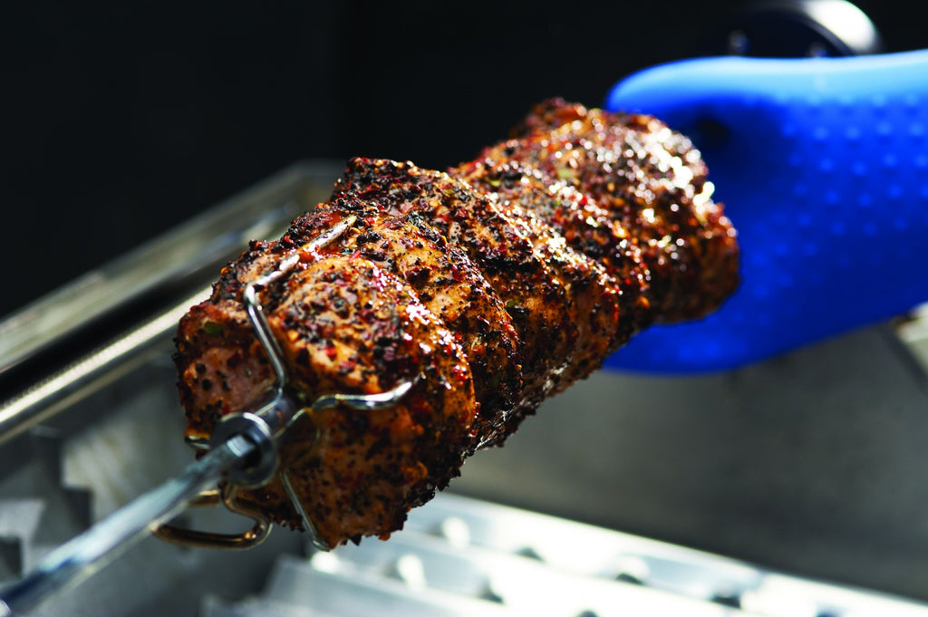 Montert Dreiespidd-sett med elektromotor 100 cm - Broil King på grill