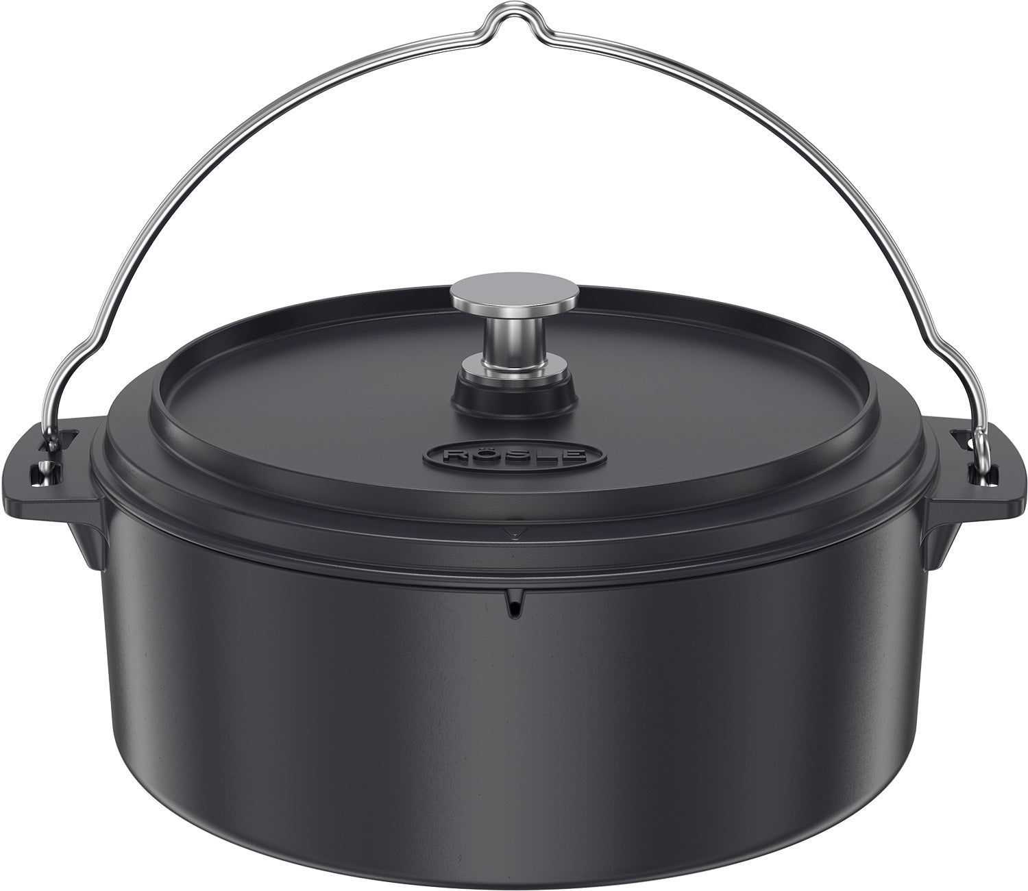 Dutch oven 8,5 l emaljert støpejern 35 cm Vario - Rösle sett forfra