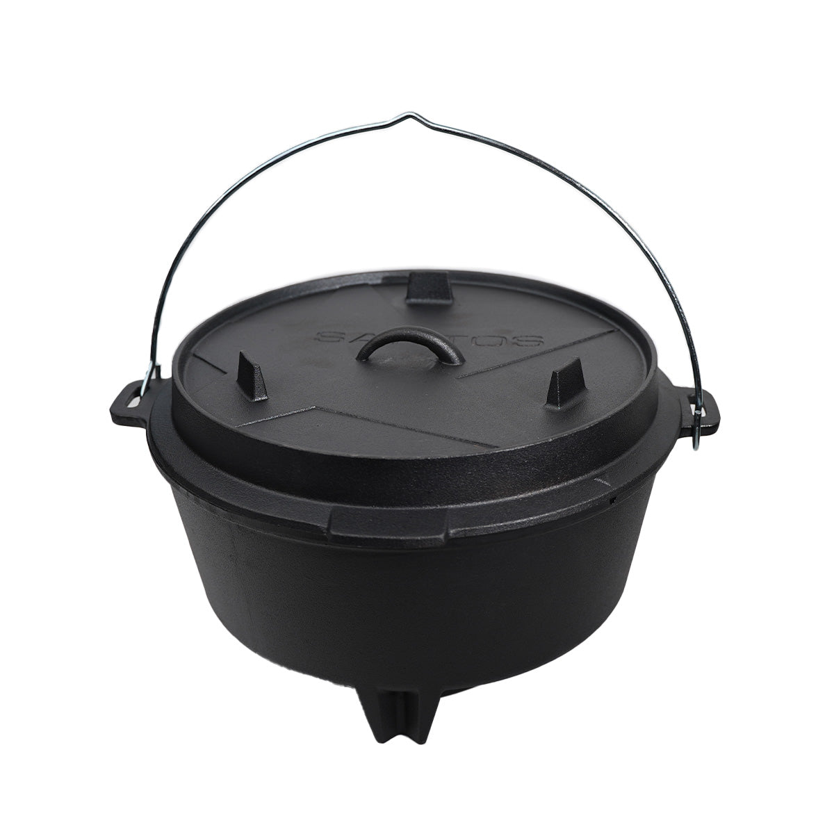 Dutch oven 12 qt med føtter Safe Stand Edition - SANTOS med grilltermometer