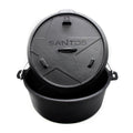 Dutch oven 12 qt uten føtter støpejern - SANTOS forfra