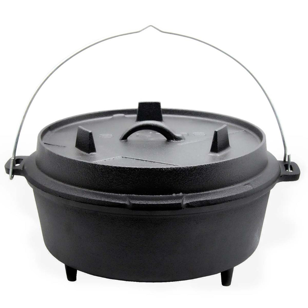 Detalj av Dutch oven 6 qt med føtter støpejern SANTOS