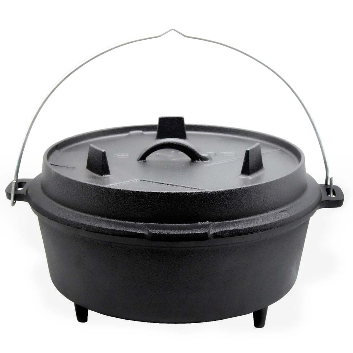 Detalj av Dutch oven 6 qt med føtter støpejern SANTOS
