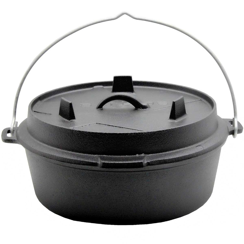 Dutch oven 6 qt støpejern uten føtter - SANTOS detalj av håndtak