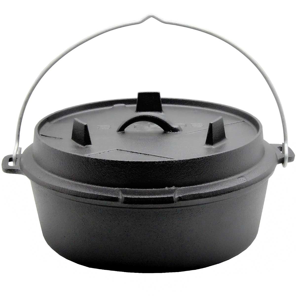 Dutch oven 6 qt støpejern uten føtter - SANTOS detalj av håndtak