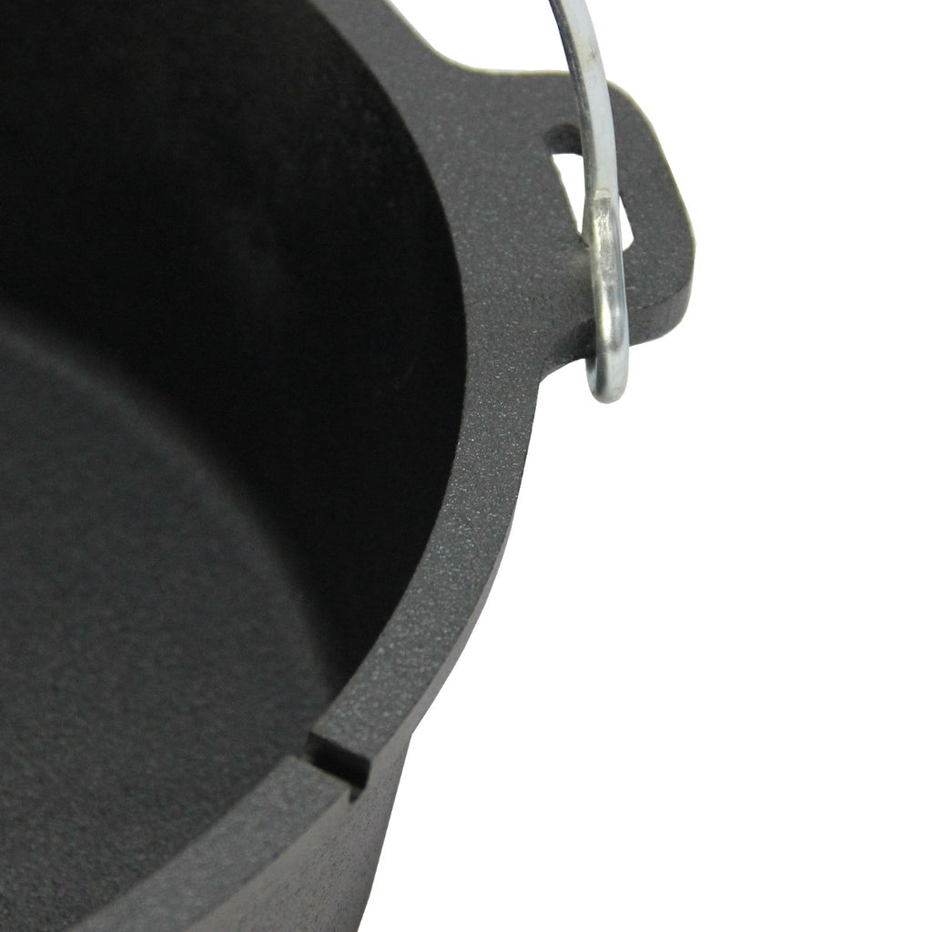 Dutch oven 6 qt støpejern uten føtter - SANTOS sideprofil