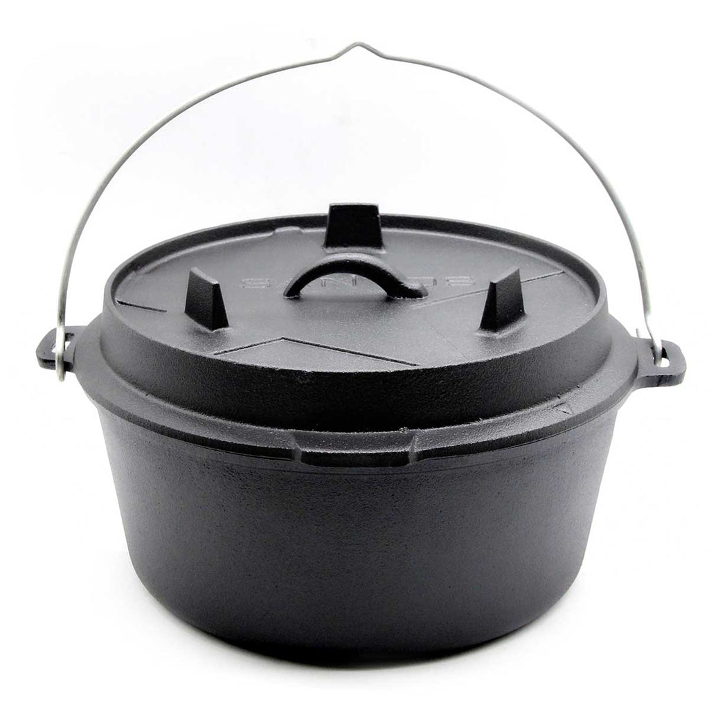 Dutch oven 9 qt uten føtter støpejern ca. 8,5 l - SANTOS detalj av håndtak