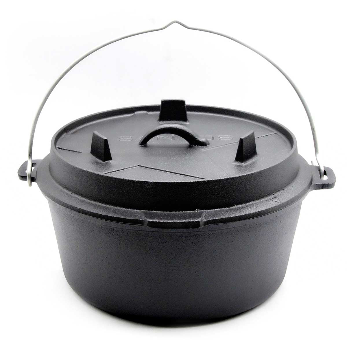 Dutch oven 9 qt uten føtter støpejern ca. 8,5 l - SANTOS detalj av håndtak