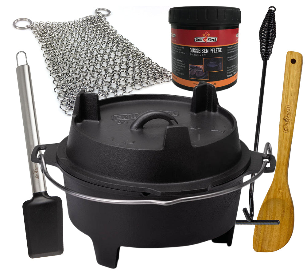 Dutch oven BBQ Edition DO12 med startsett støpejern forfra