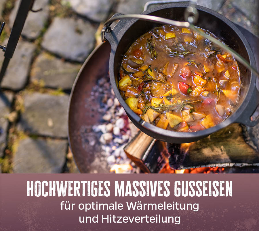 Dutch oven BBQ Edition DO9 støpejern nærbilde av T-føtter