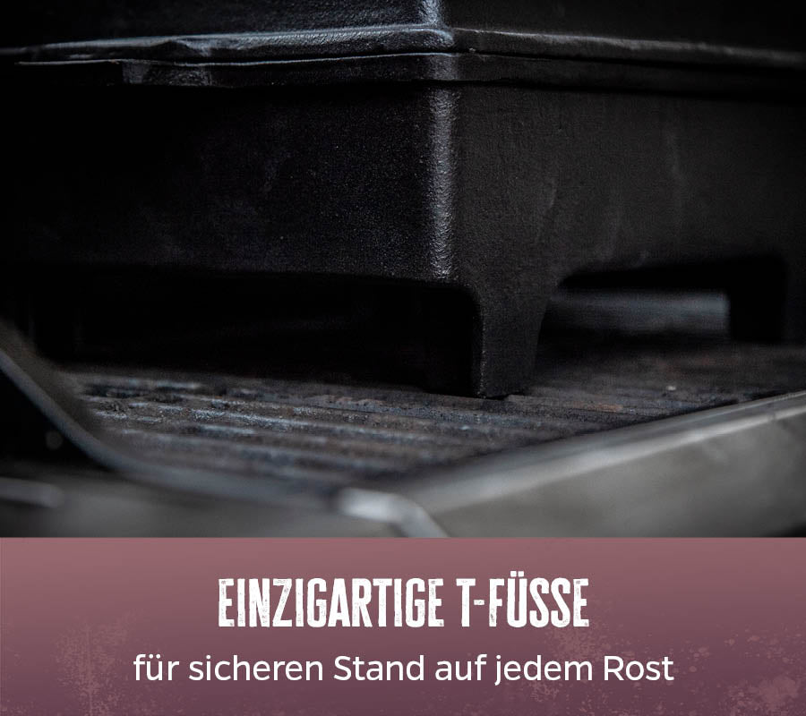 Montert Dutch oven BK6 brødform støpejern 6,5 liter grillfürst på grill