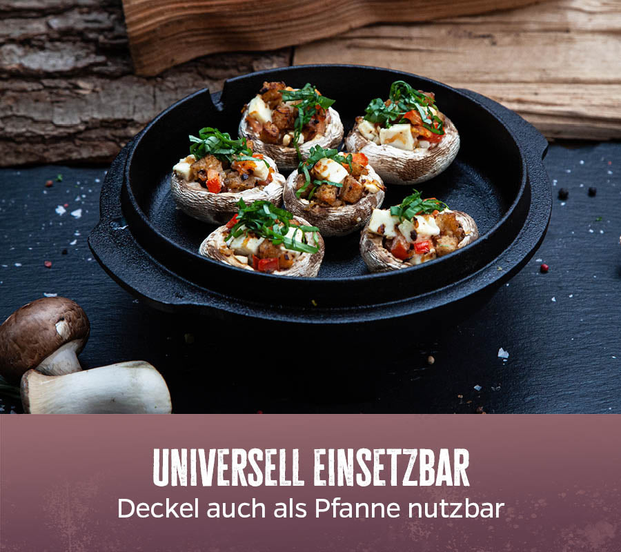 Dutch oven DO4 emaljert støpejern 3,8 l flat bunn - Grillfürst