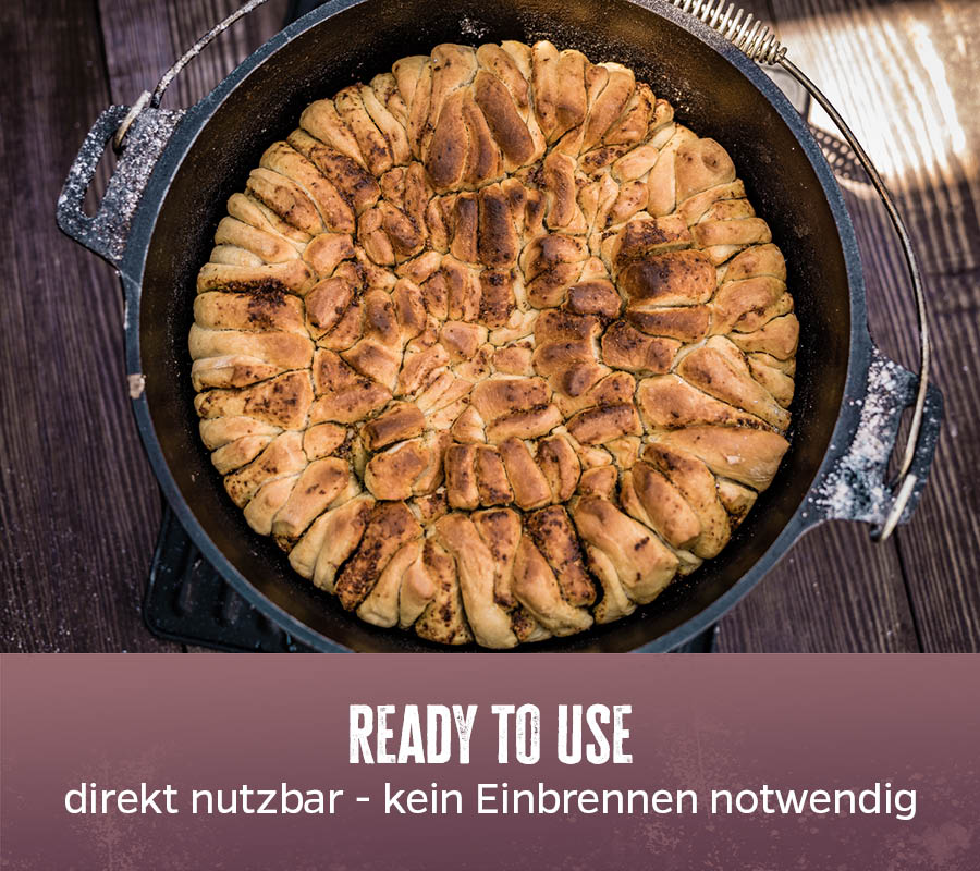 Dutch oven DO6 emaljert støpejern 5,7 l flat bunn og grilltermometer kabelgjennomføring