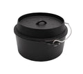 Dutch oven DO9 støpejern 9,1 l flat bunn 29,9 cm forfra