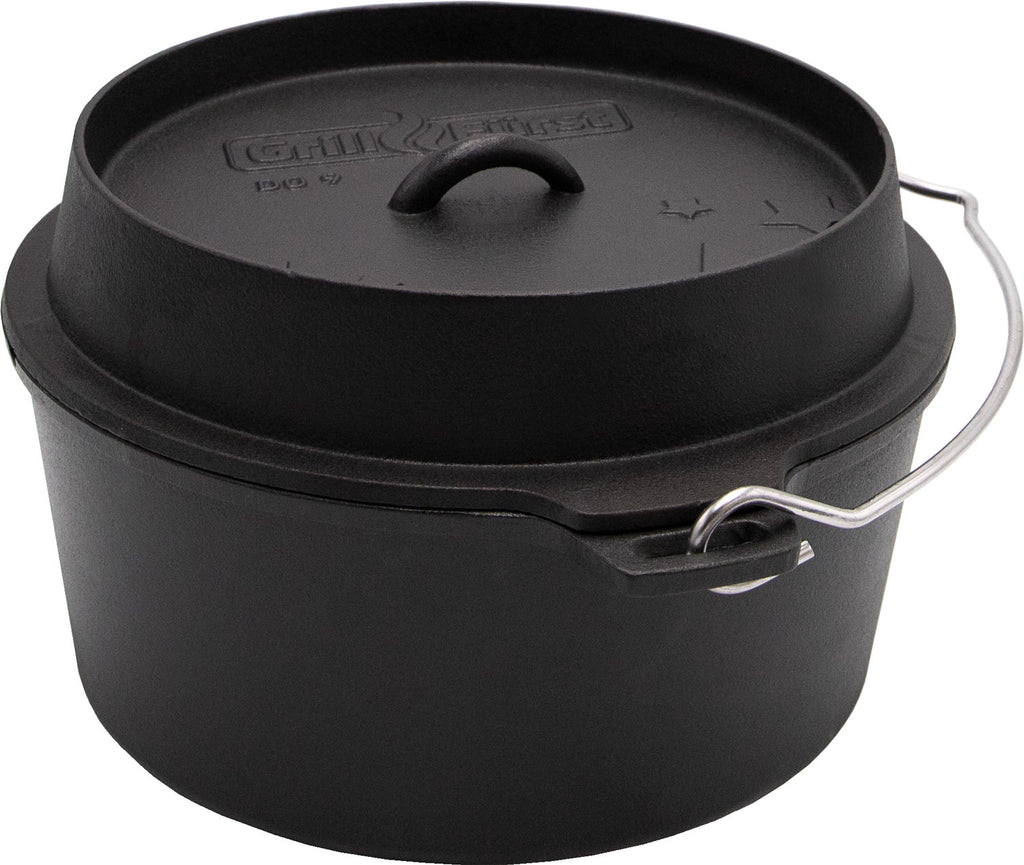 Dutch oven DO9 støpejern 9,1 l flat bunn 29,9 cm i bruk
