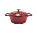 Dutch oven emaljert støpejern S 1,2 l rød - Grillfürst forfra