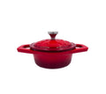 Dutch oven emaljert støpejern XS 0,35 l rød - Grillfürst forfra