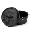 Dutch oven ft1 med flat bunn støpejern - Petromax forfra