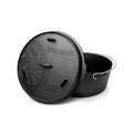 Dutch oven ft12-t med flat bunn støpejern Petromax forfra