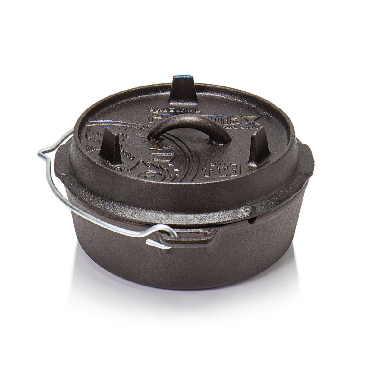 Dutch oven ft3-t uten føtter støpejern - Petromax lokk detalj