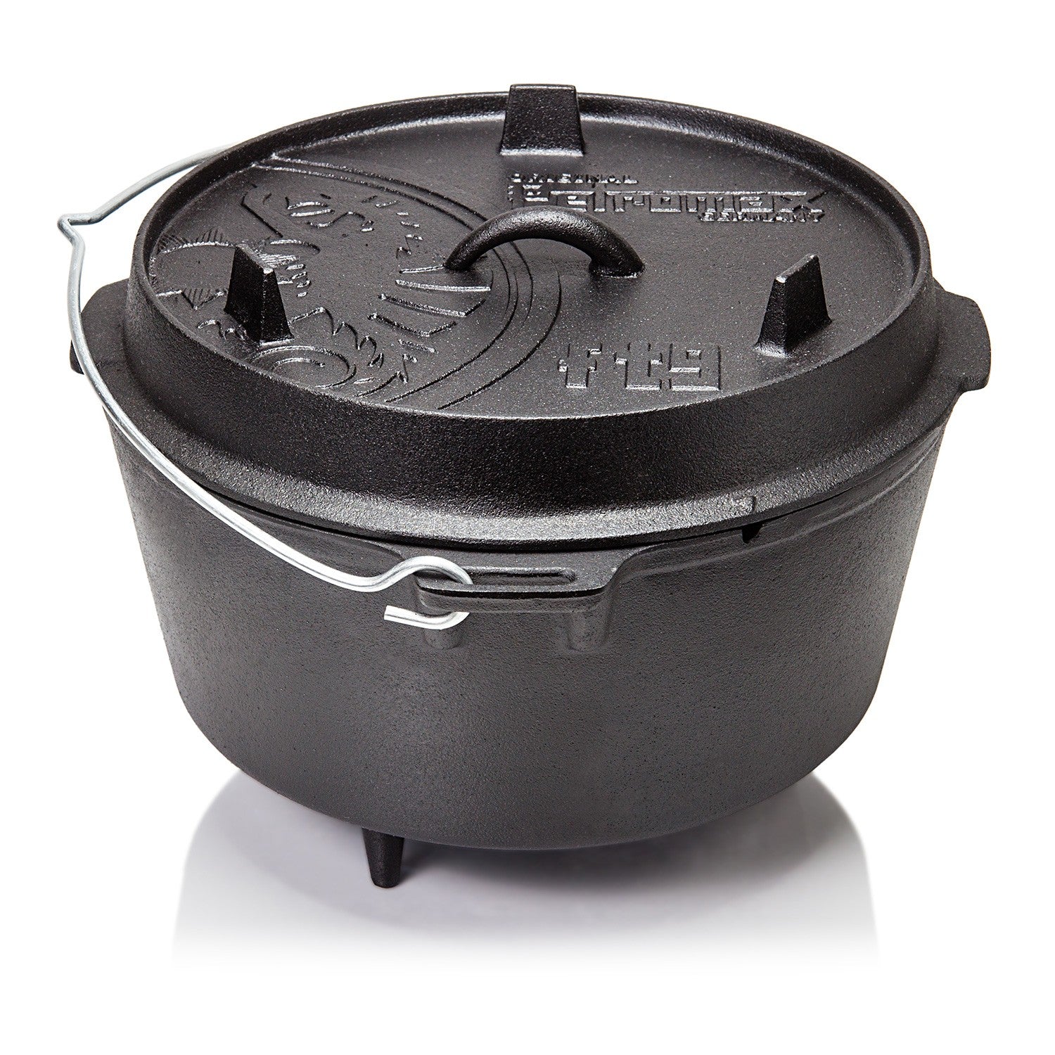 Dutch oven ft9 støpejern med føtter 7,5 liter Petromax forfra
