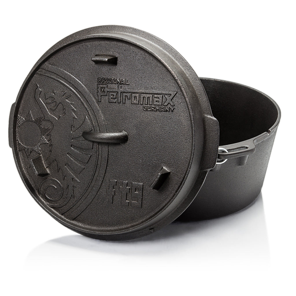 Dutch oven ft9-t uten føtter 7,5 L støpejern bakside