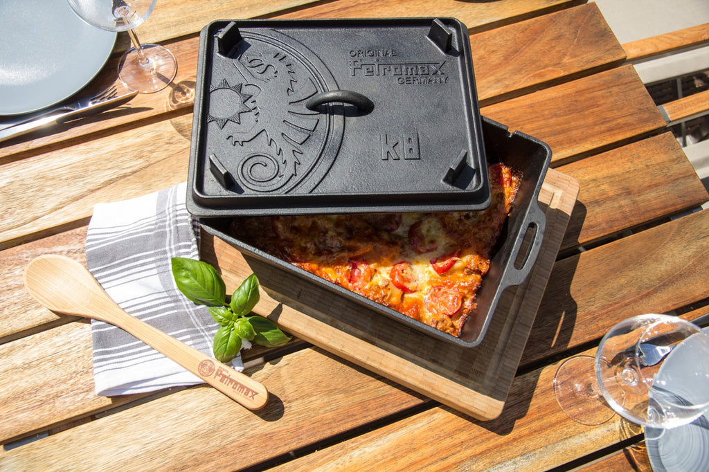 Dutch oven kasseform K8 støpejern detalj lokk