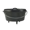 Dutch oven med trefot og lokk 30,5 cm 7,6 liter - Lodge sett forfra