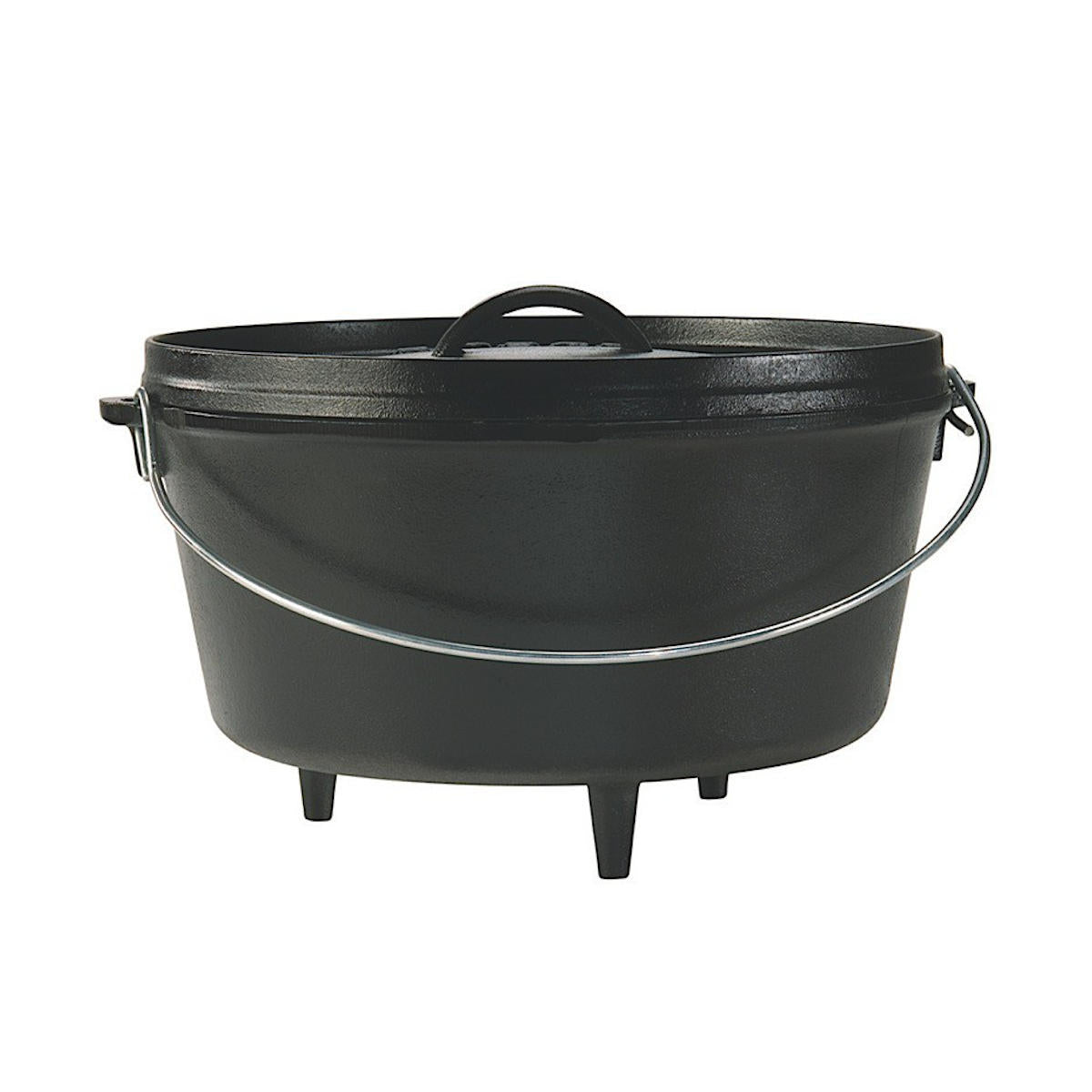 Dutch oven med trefot og lokk 30,5 cm 7,6 liter - Lodge sett forfra