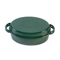 Dutch oven oval 5,2L emaljert støpejern - Big Green Egg forfra