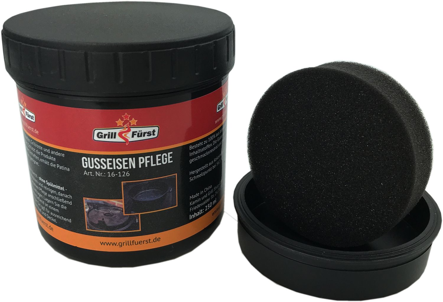 Dutch oven pleiesett for støpejern sprayflaske