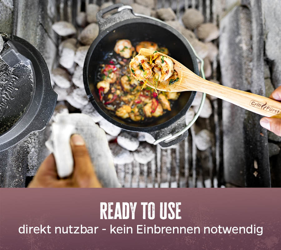 Dutch oven sett BBQ Edition DO4 emaljert med grilltermometer