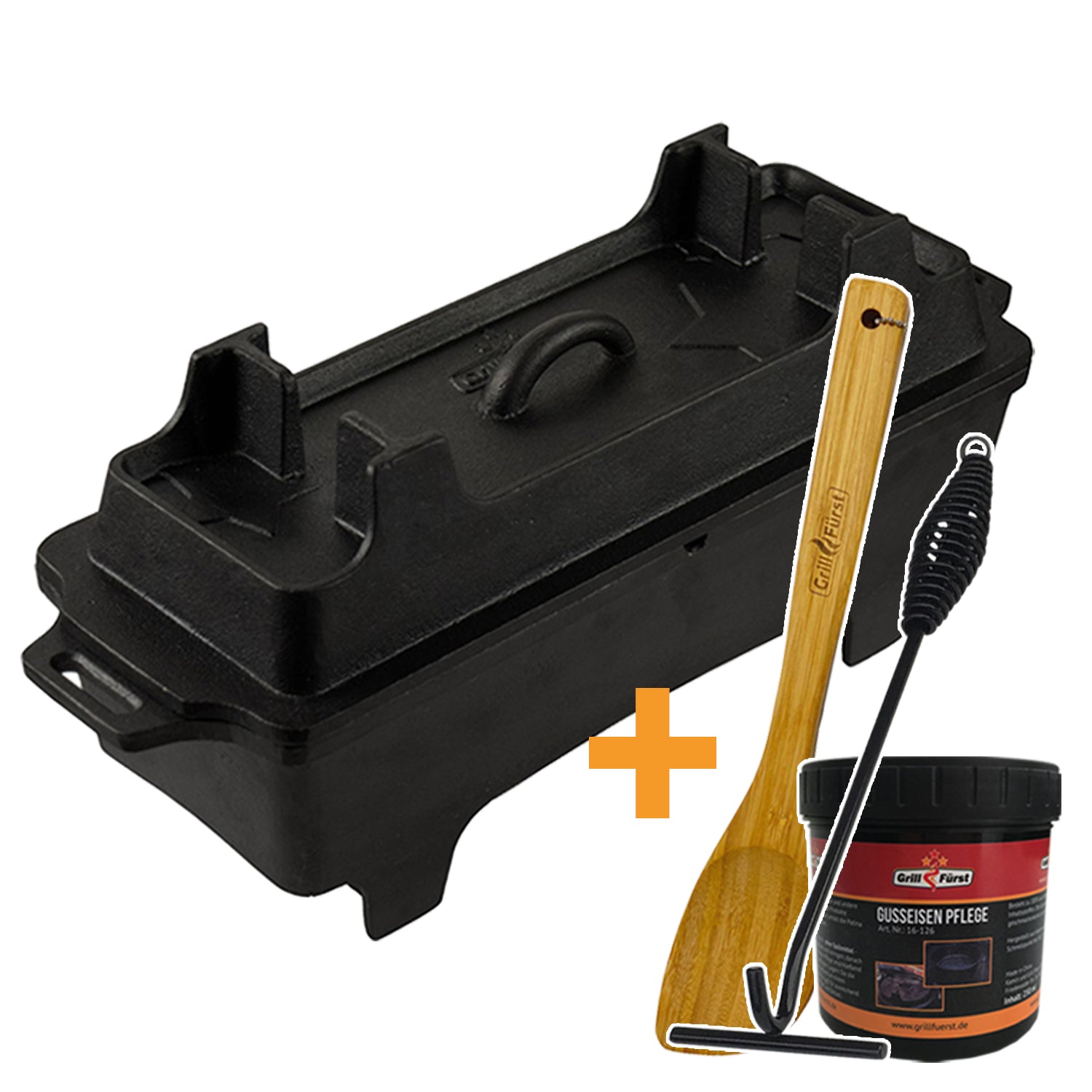 Dutch oven sett brødform BK4 støpejern emaljert forfra