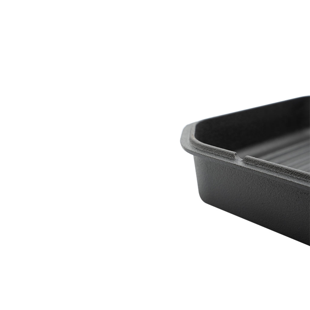 Dutch oven Square 10 qt uten føtter støpejern 9,5 l lokk som grillpanne