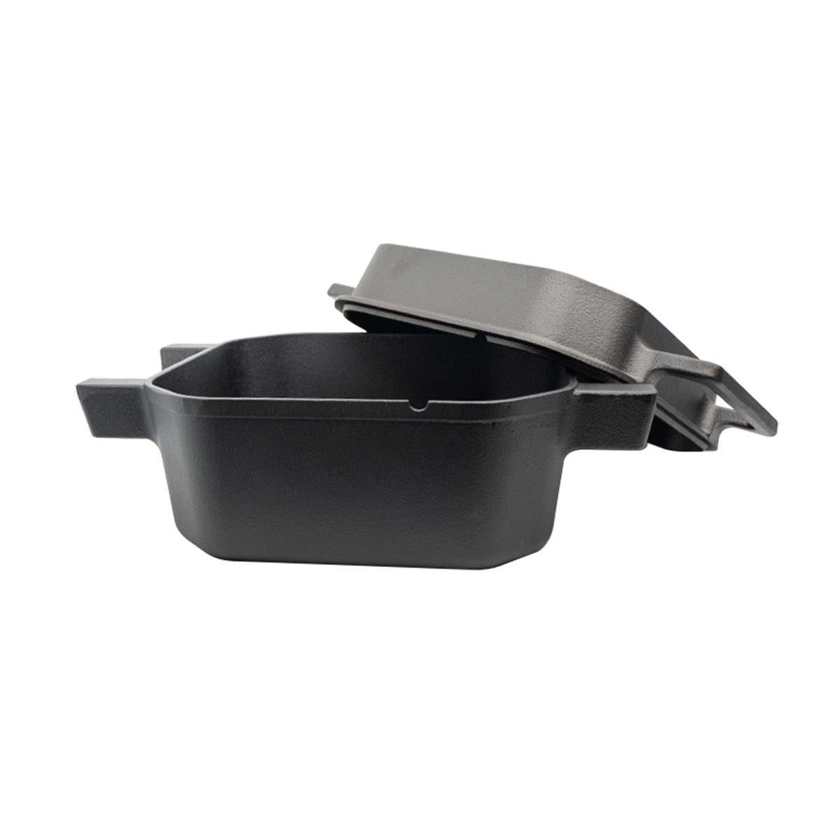 Detalj av Dutch oven Square 7 qt uten føtter støpejern 6,5 l - SANTOS lokk