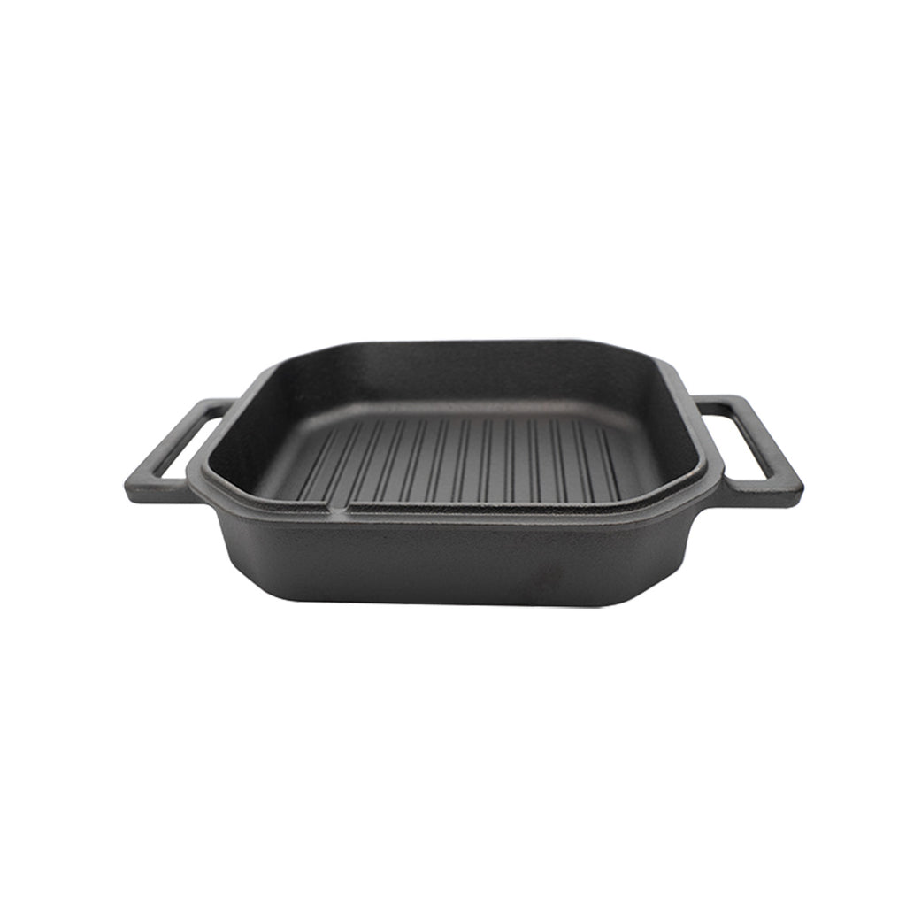 Nærbilde av håndtak på Dutch oven Square 7 qt uten føtter støpejern 6,5 l - SANTOS